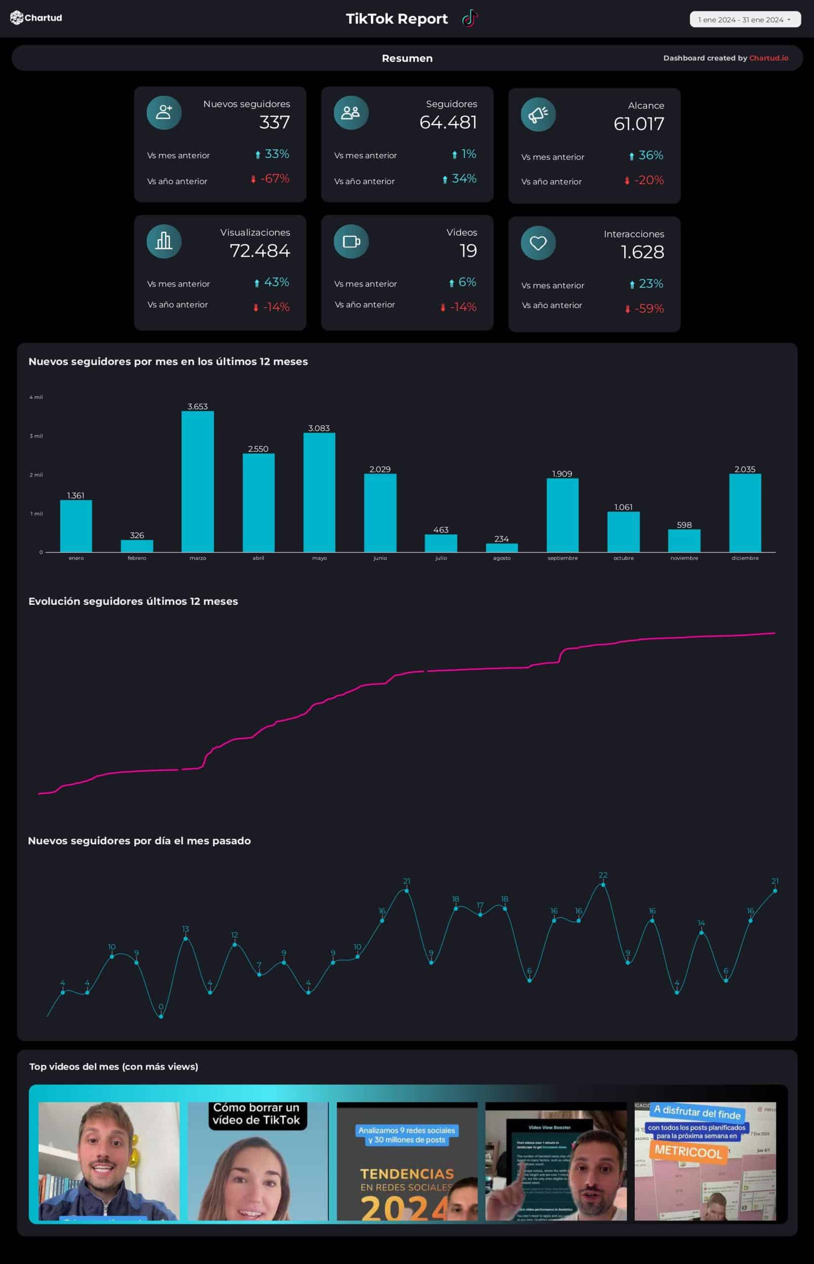 report looker studio instagram tiktok