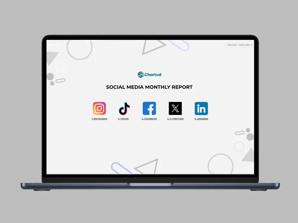 social-media-monthly-report-looker-studio-metricool social media metricool monthly report looker studio