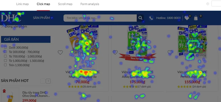 yandex metrica heat map